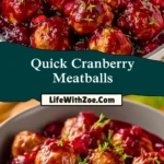 Quick Cranberry Meatballs Pin 1