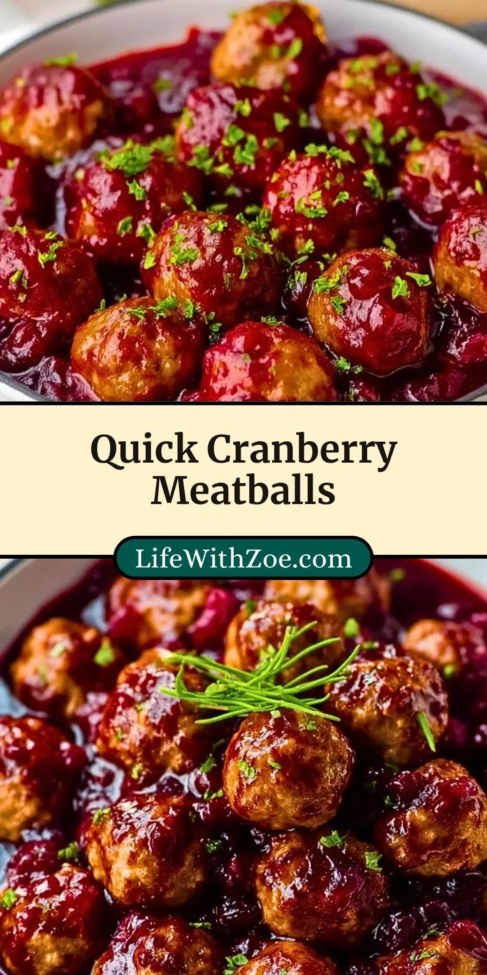 Quick Cranberry Meatballs Pin 2
