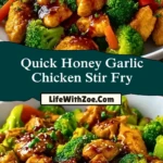 Quick Honey Garlic Chicken Stir Fry Pin 1
