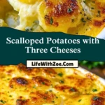 Scalloped Potatoes with Three Cheeses Pin 1