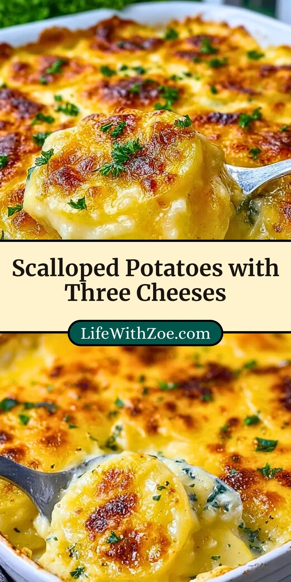 Scalloped Potatoes with Three Cheeses Pin 2