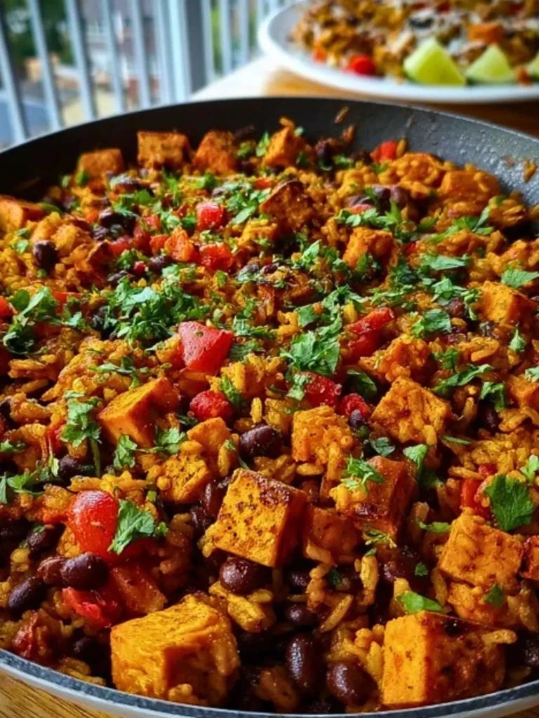 Southwest Sweet Potato Black Bean and Rice Skillet Bliss (1)