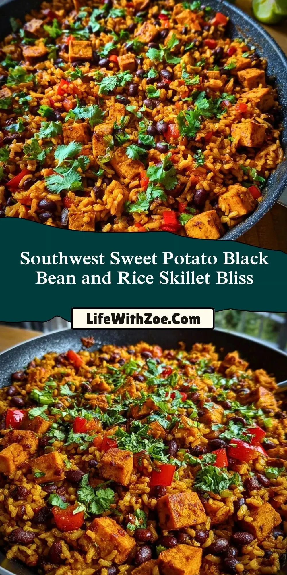 Southwest Sweet Potato Black Bean and Rice Skillet Bliss (2)