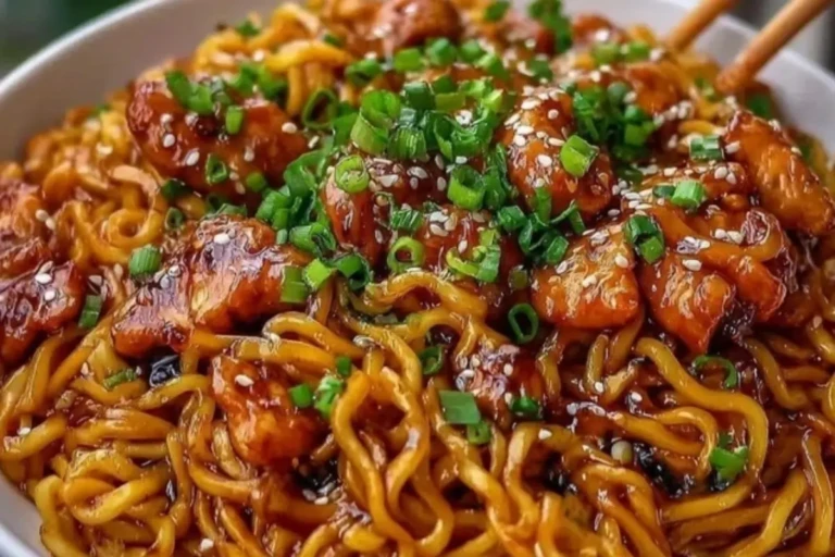 Sticky Garlic Chicken Noodles