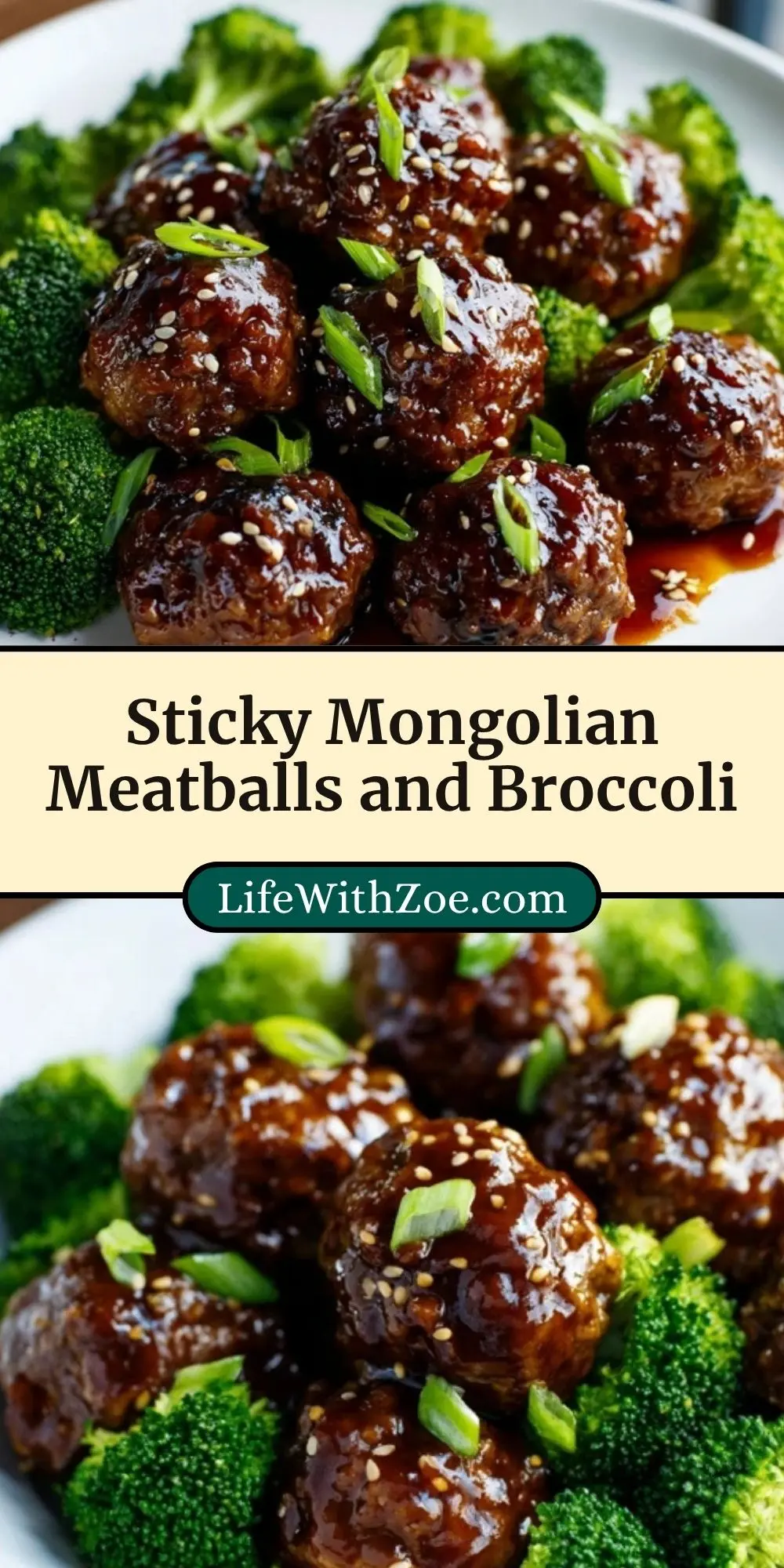 Sticky Mongolian Meatballs and Broccoli (3)