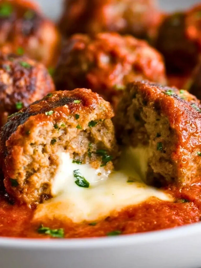 Stuffed Meatballs with Mozzarella Cheese (1)