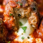 Stuffed Meatballs with Mozzarella Cheese