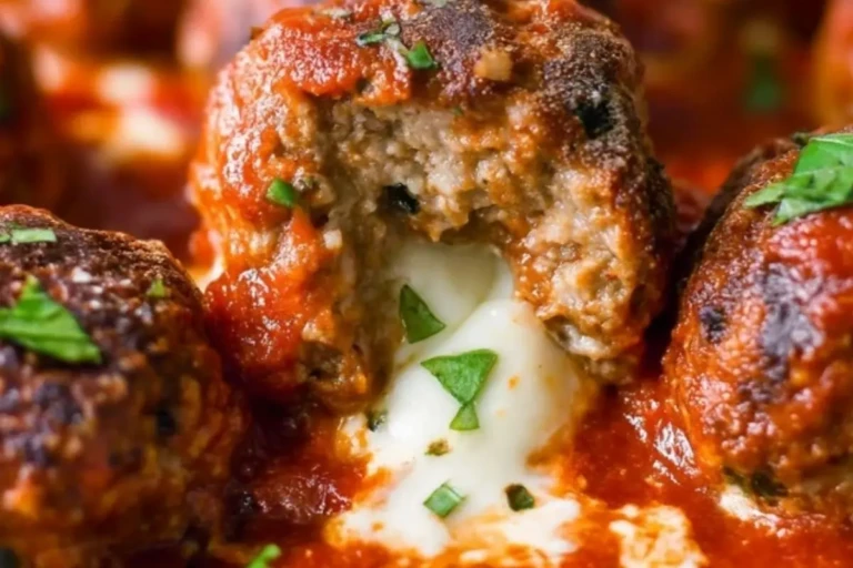 Stuffed Meatballs with Mozzarella Cheese