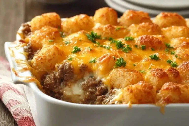 Tater Tot Casserole with Ground Beef