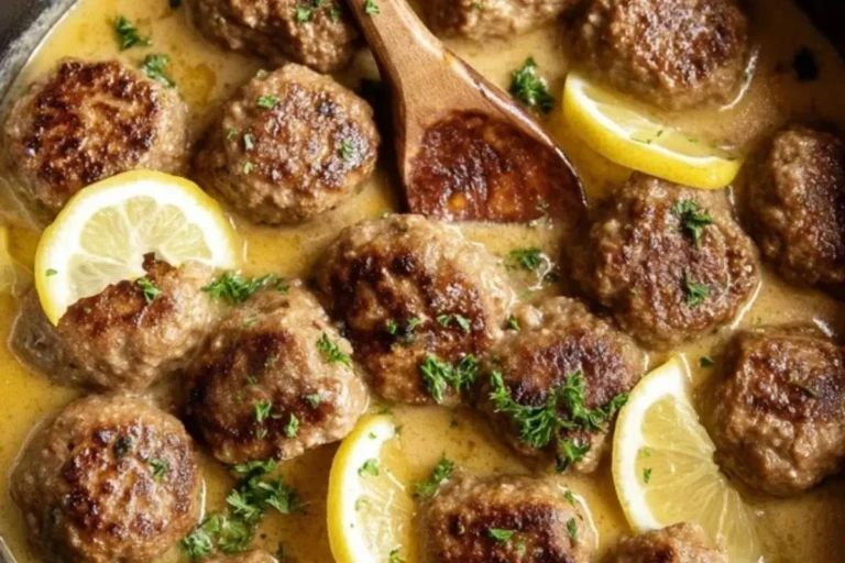 The Softest and Juiciest Greek Meatballs in Lemon Sauce