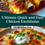 Ultimate Quick and Easy Chicken Enchiladas Pin 1