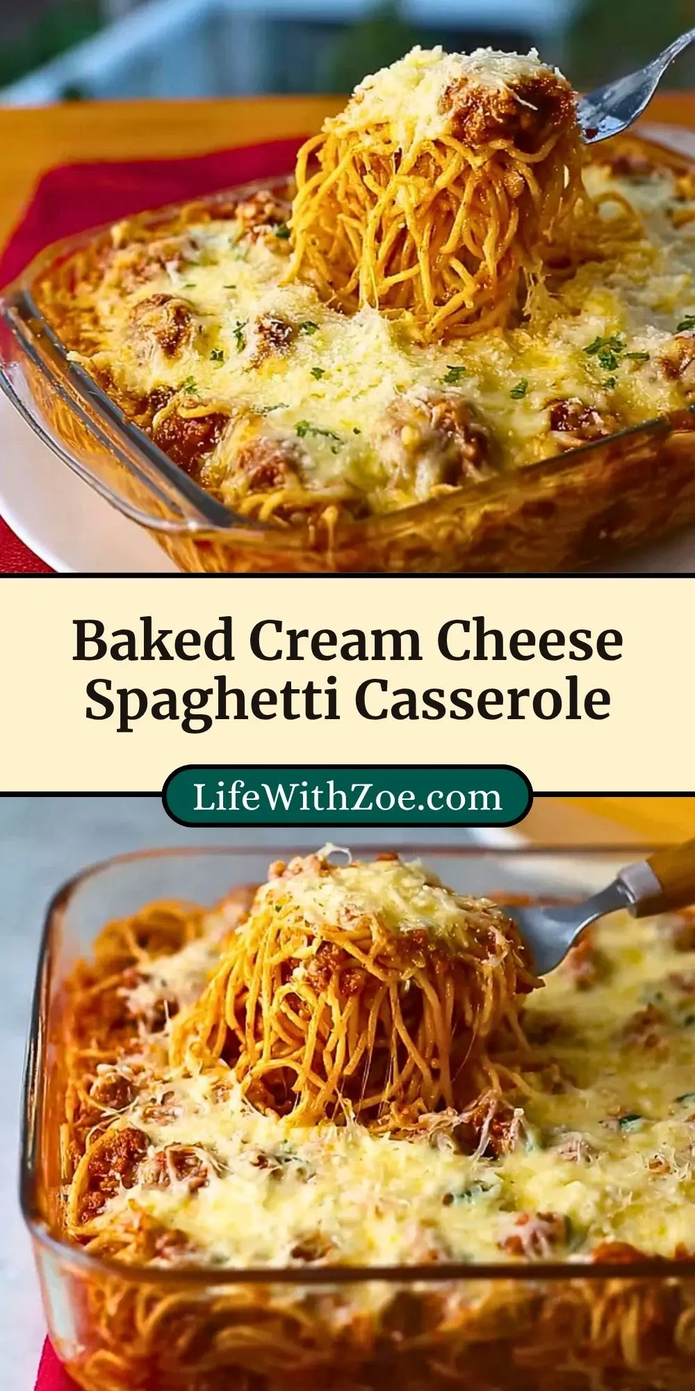 Baked Cream Cheese Spaghetti Casserole (3)