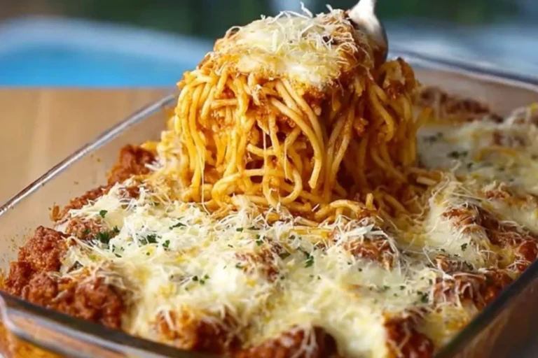 Baked Cream Cheese Spaghetti Casserole