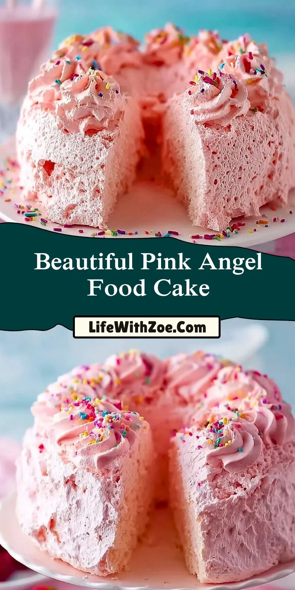Beautiful Pink Angel Food Cake (2)