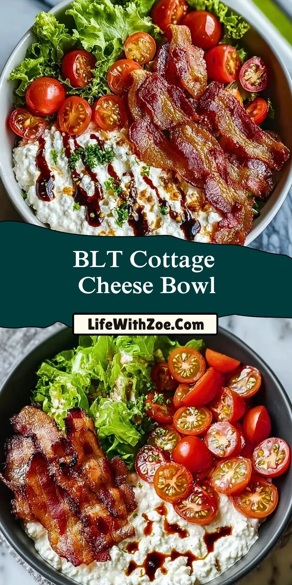 BLT Cottage Cheese Bowl Pin 1
