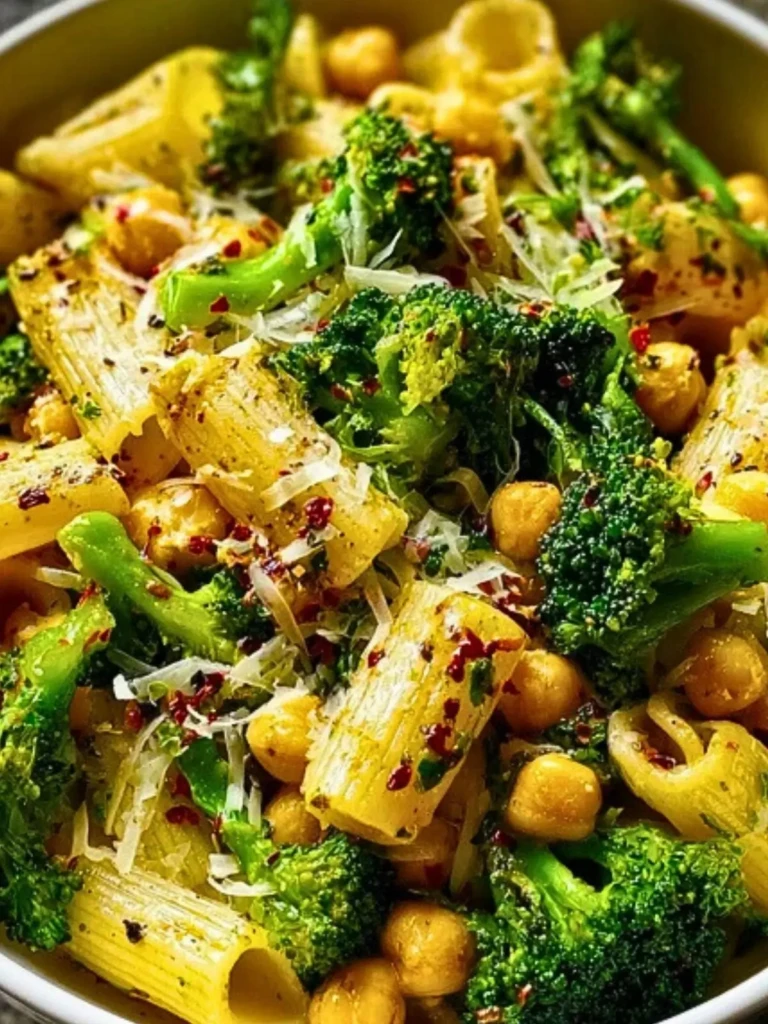 Broccoli Chickpea Pasta with Garlic Olive Oil 2