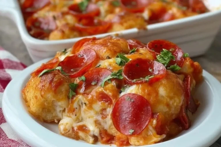 Bubble Up Biscuit Pizza Casserole 1