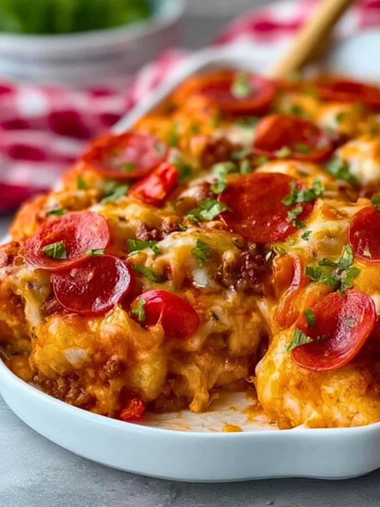 Bubble Up Biscuit Pizza Casserole 2