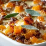 Cheesy Butternut Squash Casserole