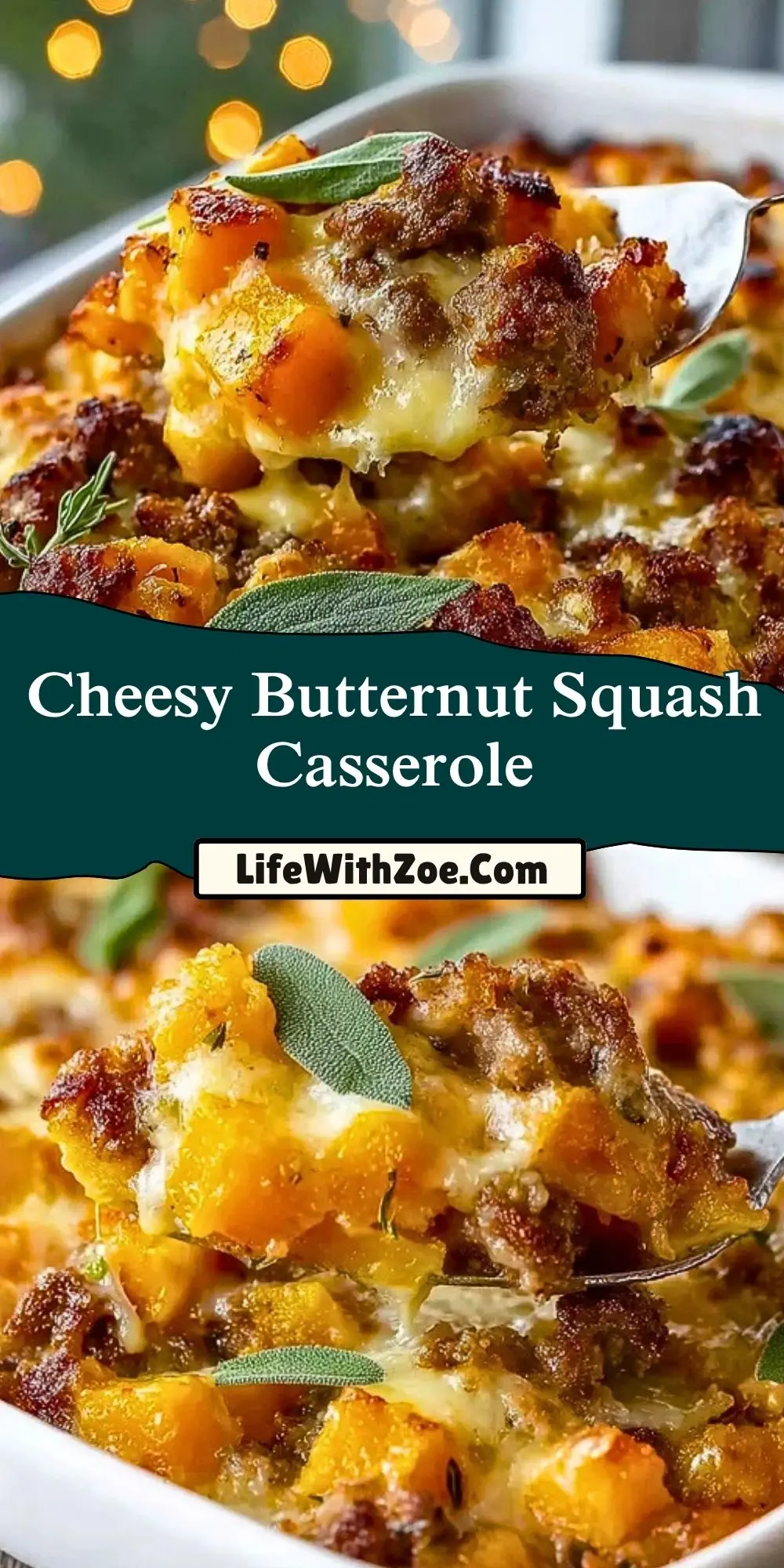 Cheesy Butternut Squash Casserole (2)
