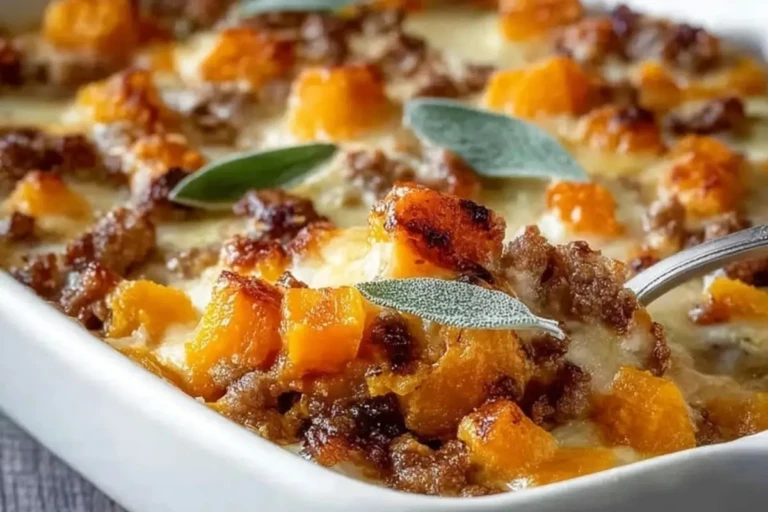 Cheesy Butternut Squash Casserole