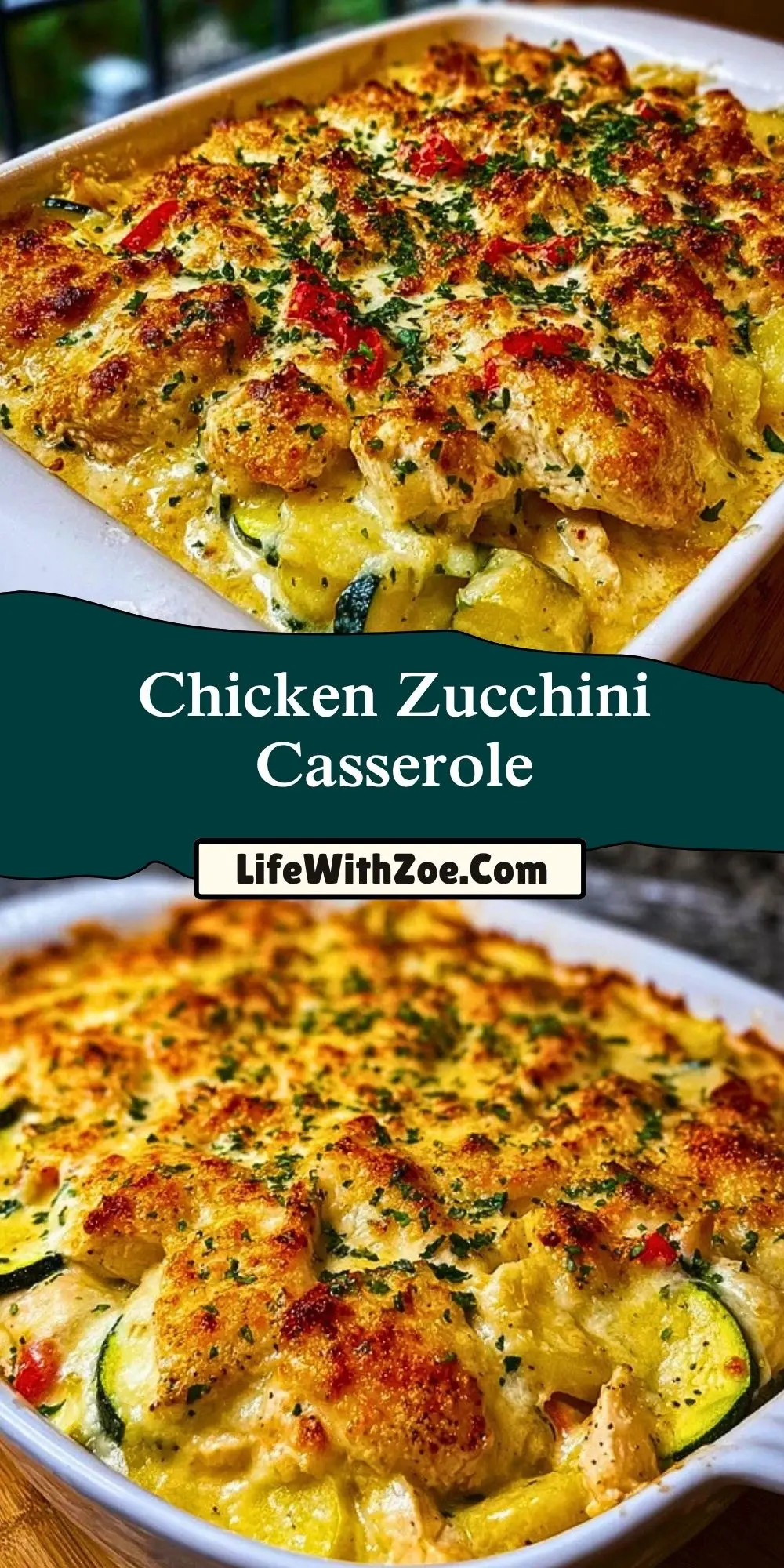 Chicken Zucchini Casserole Pin 1