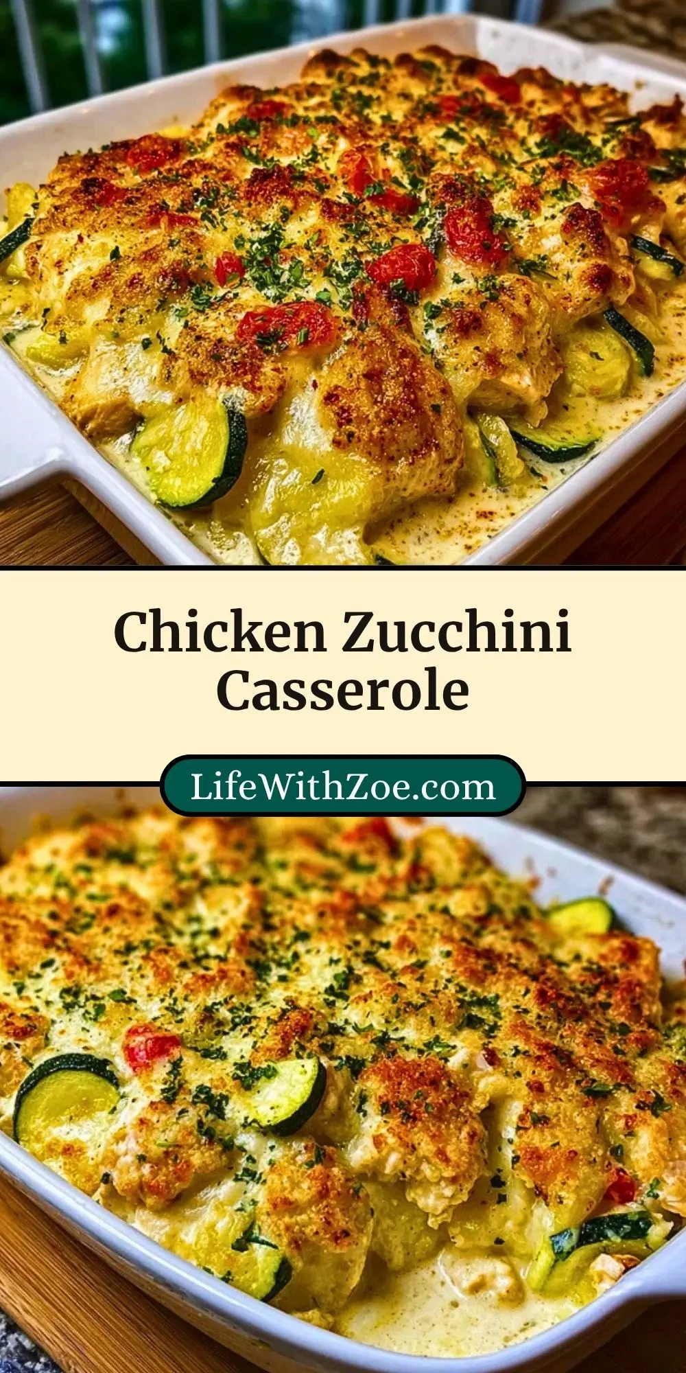 Chicken Zucchini Casserole Pin 2