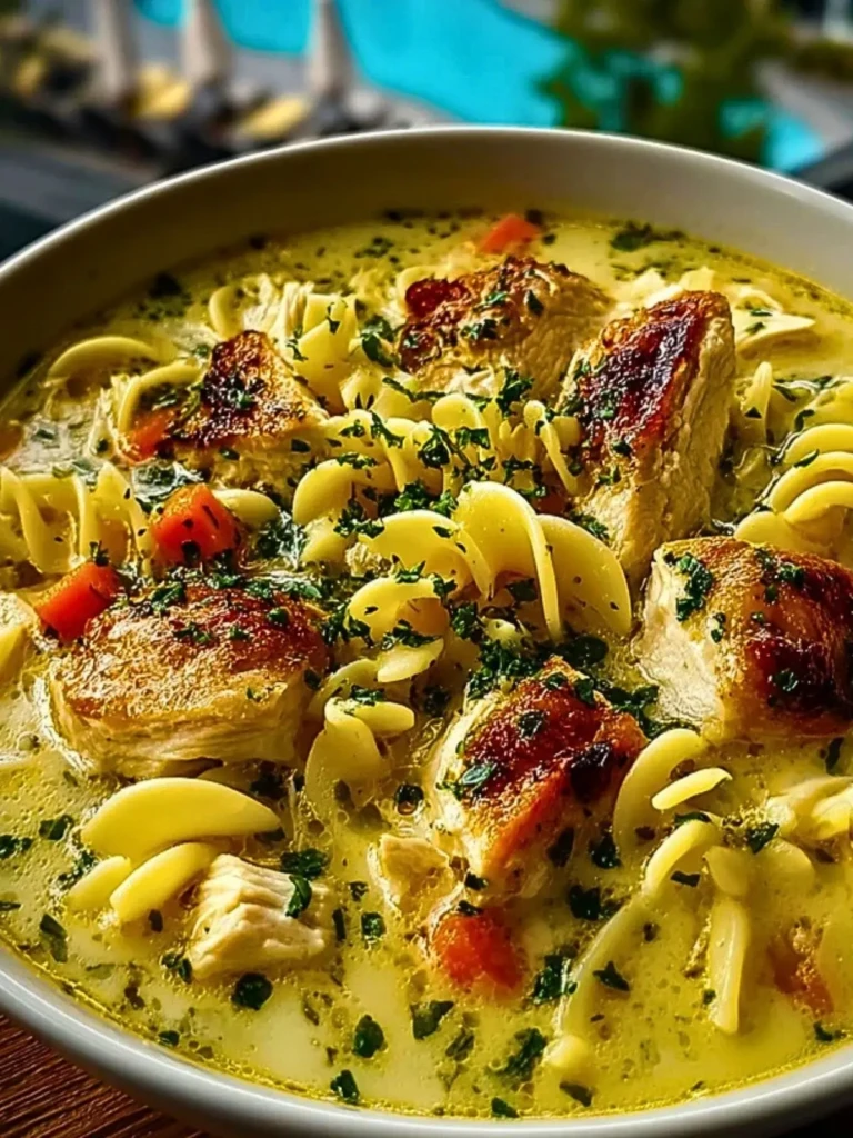 Comforting Creamy Chicken Noodle Soup (1)