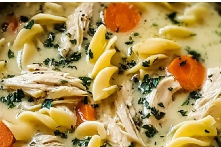 Comforting Creamy Chicken Noodle Soup
