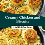 Creamy Chicken and Biscuits Pin 1