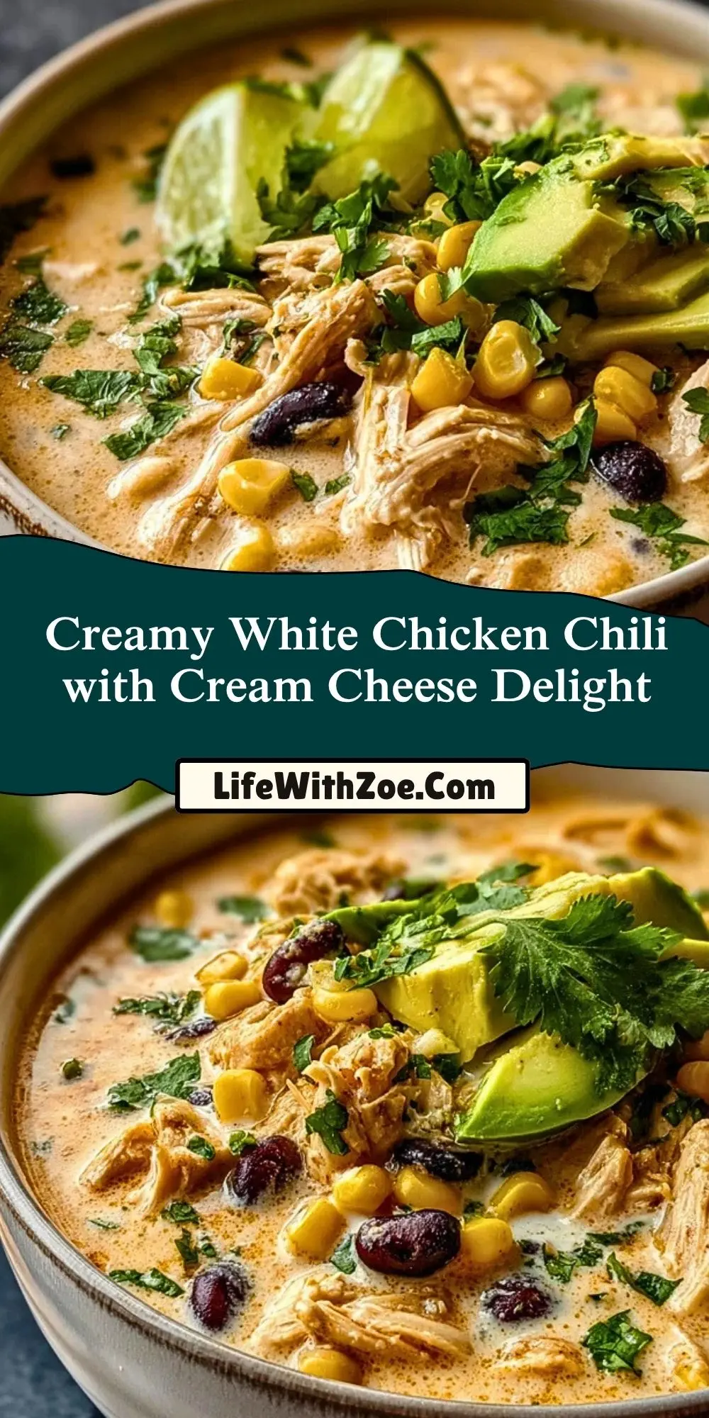Creamy White Chicken Chili with Cream Cheese Delight (2)