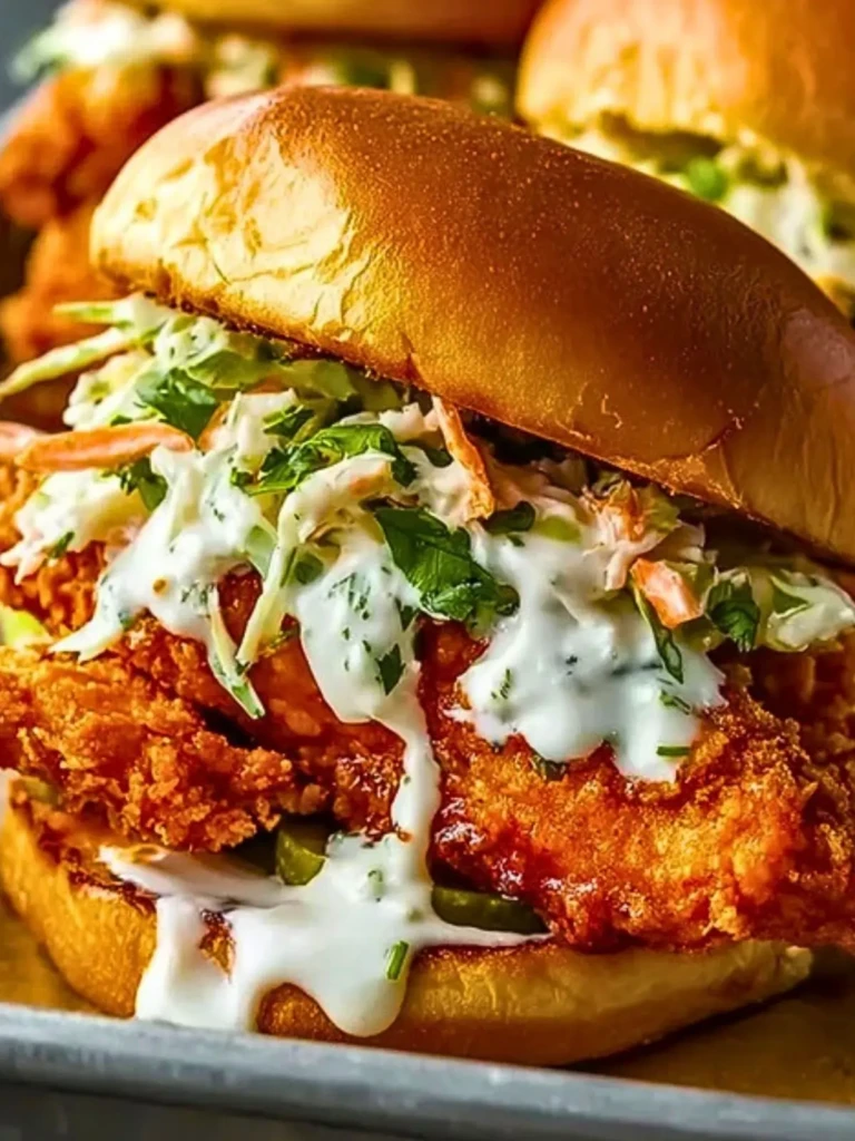 Crispy Buffalo Chicken Sandwich with Ranch Slaw (1)