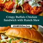 Crispy Buffalo Chicken Sandwich with Ranch Slaw (2)