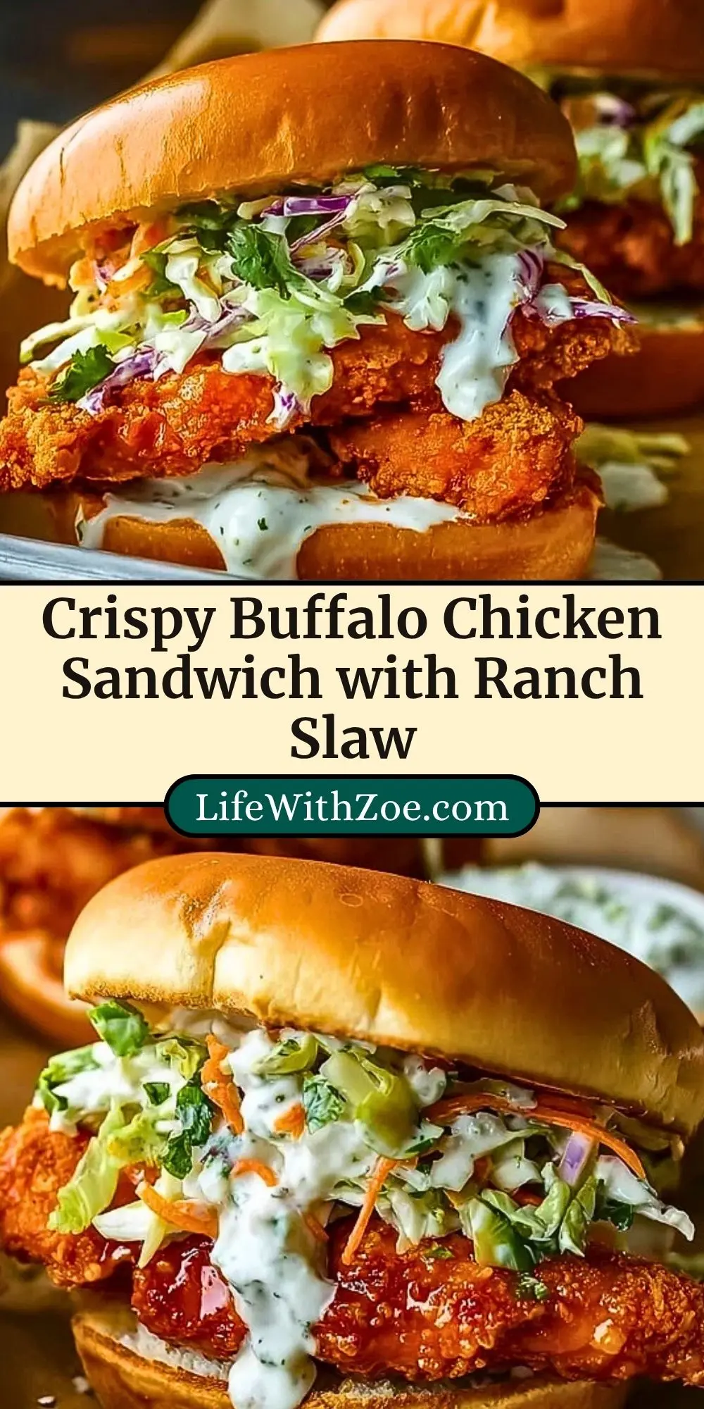 Crispy Buffalo Chicken Sandwich with Ranch Slaw (3)