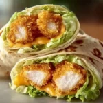 Crispy Chicken Nugget Wraps