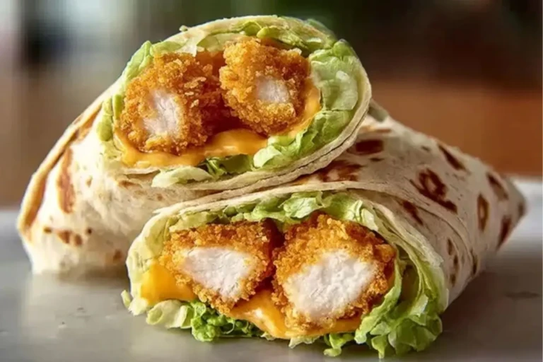 Crispy Chicken Nugget Wraps