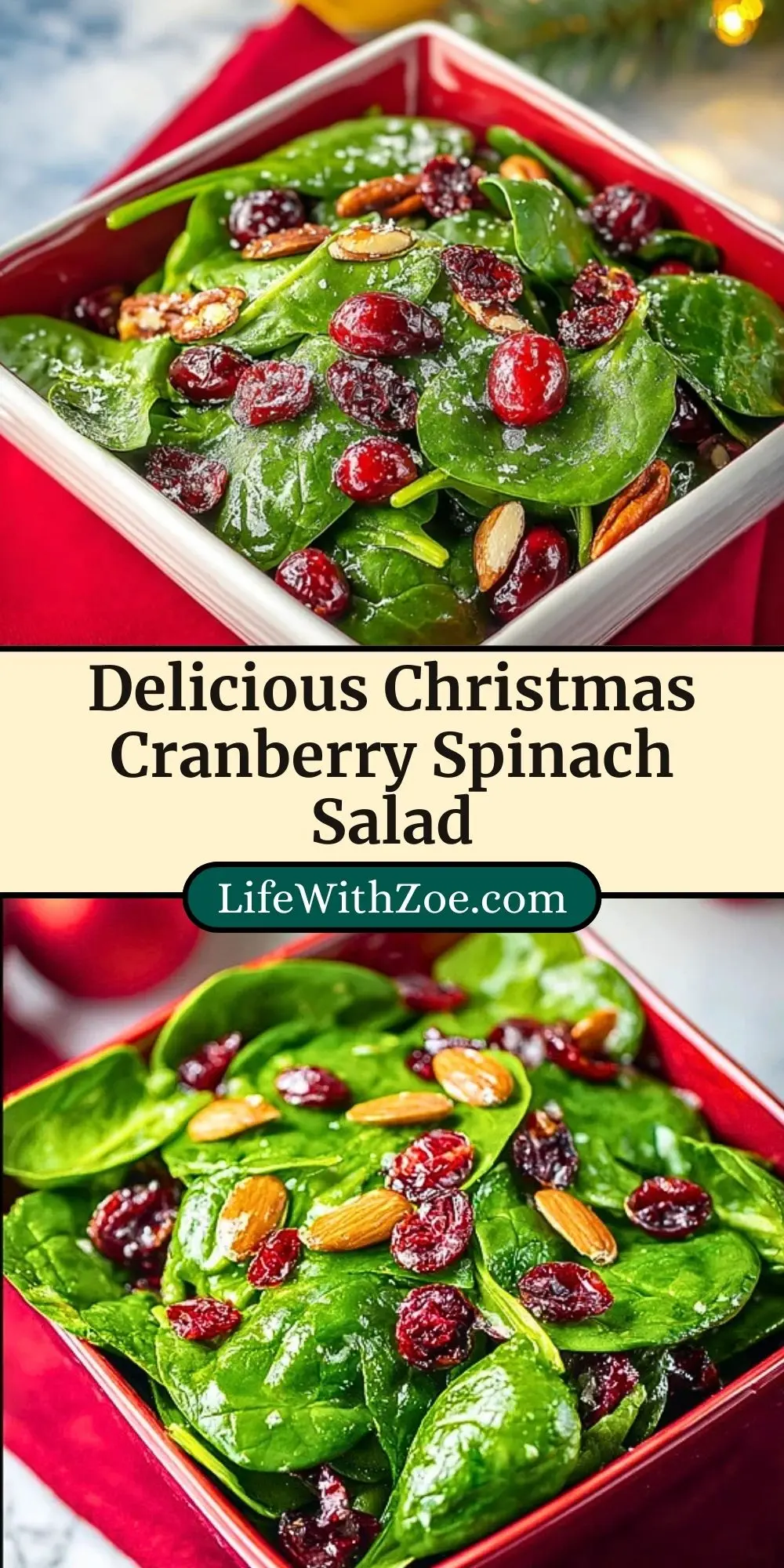 Delicious Christmas Cranberry Spinach Salad (2)