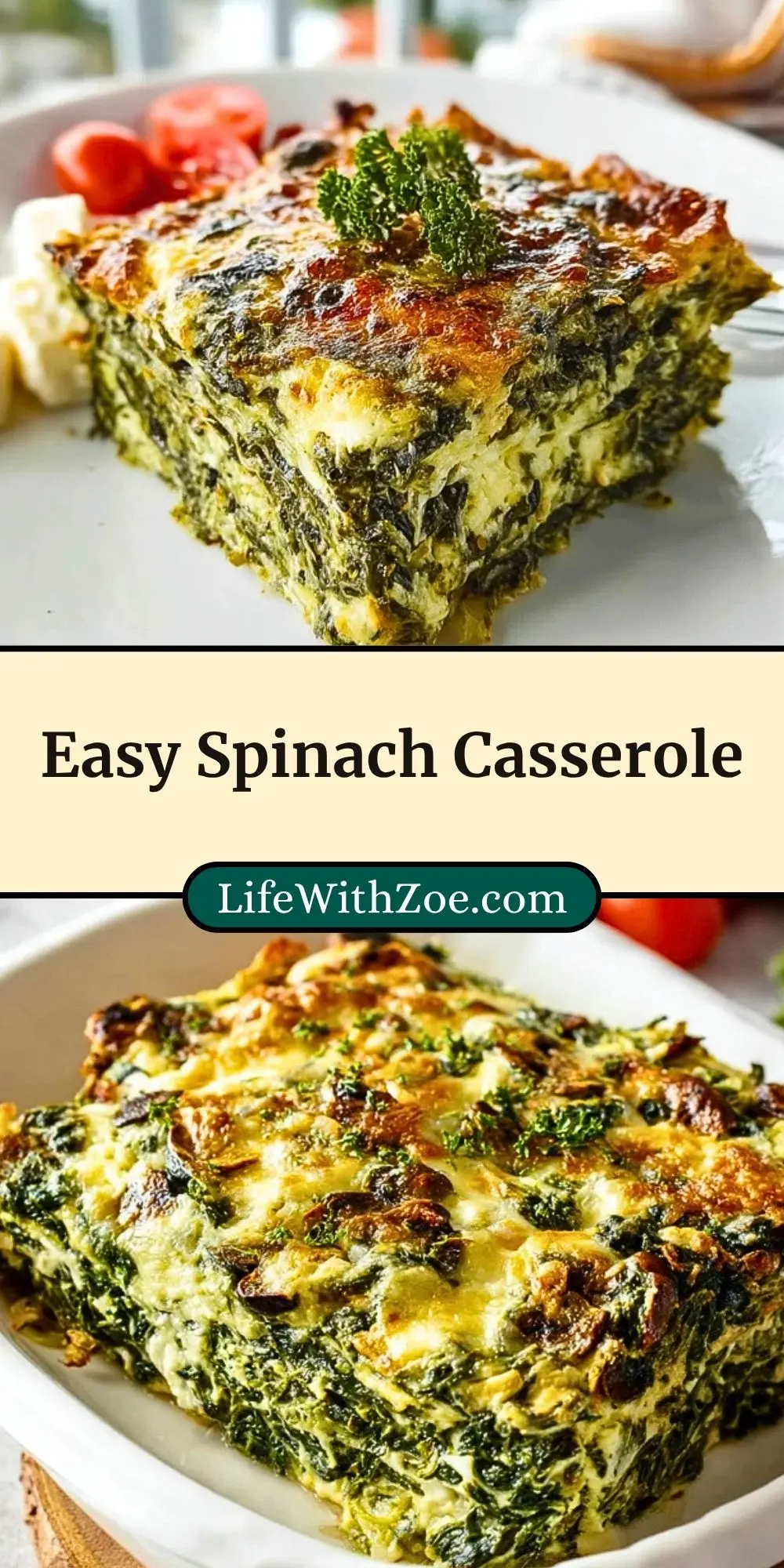 Easy Spinach Casserole Pin 2
