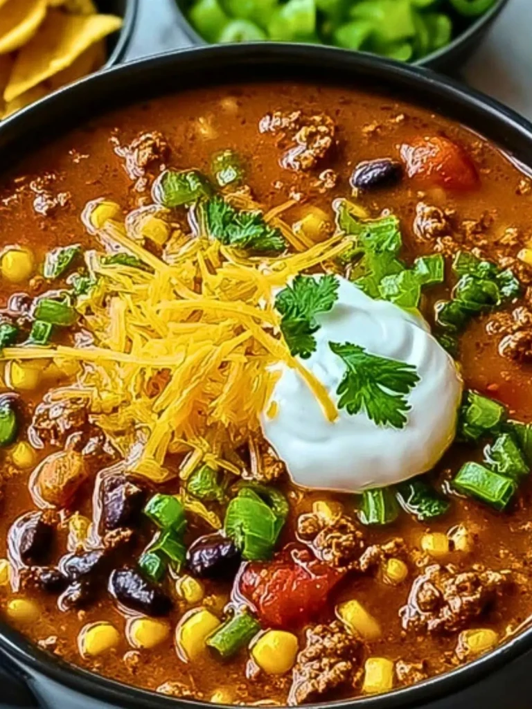 Easy Taco Soup with Ground Beef (1)