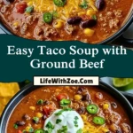 Easy Taco Soup with Ground Beef (2)