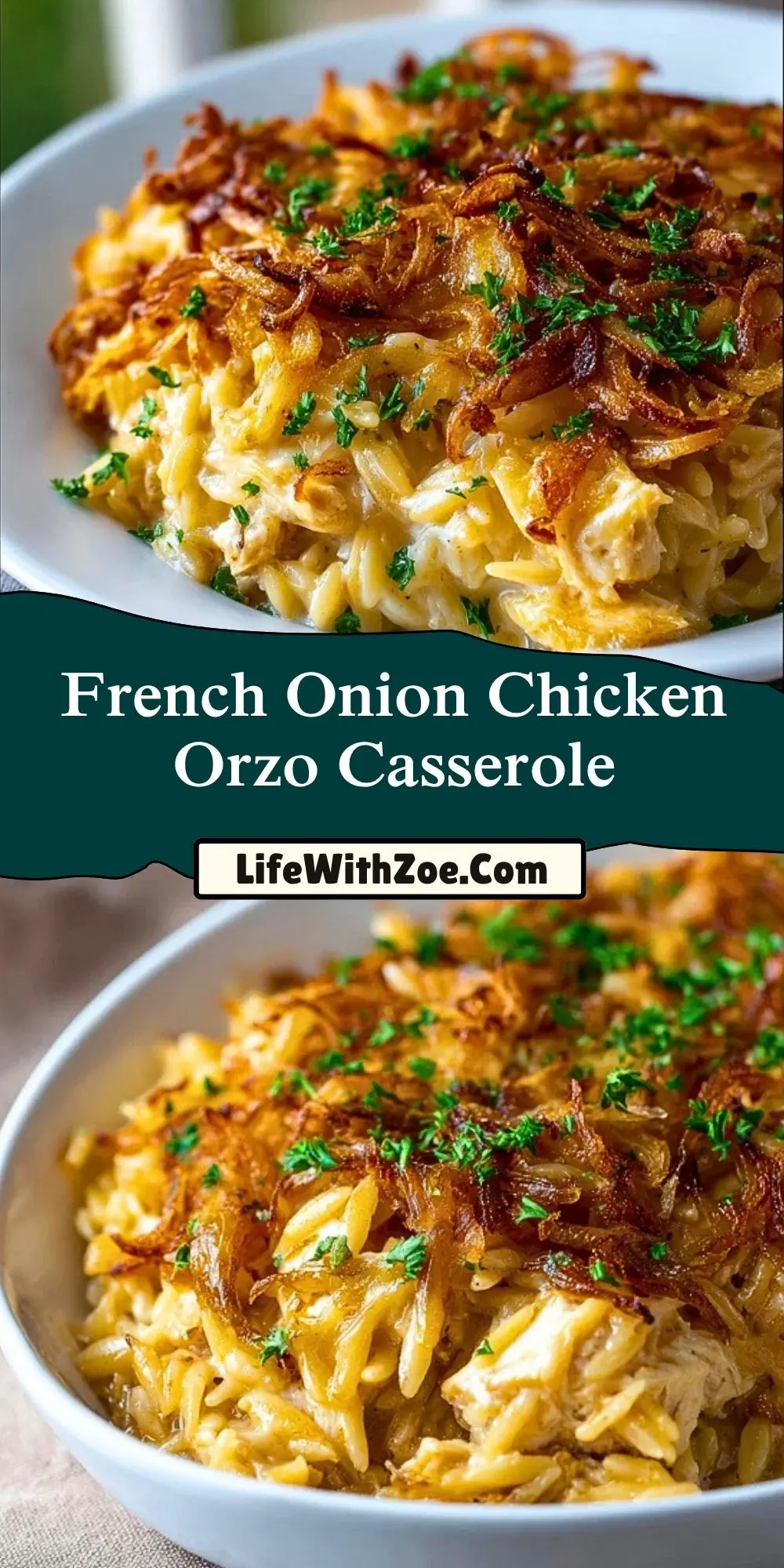 French Onion Chicken Orzo Casserole (2)