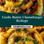 Garlic Butter Cheeseburger Rollups (2)