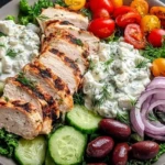 Greek Chicken Salad with Tzatziki