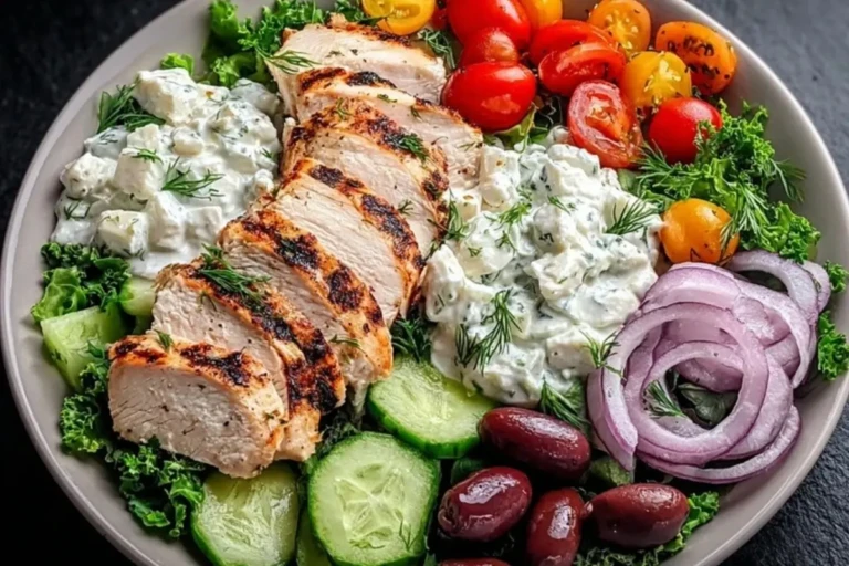 Greek Chicken Salad with Tzatziki