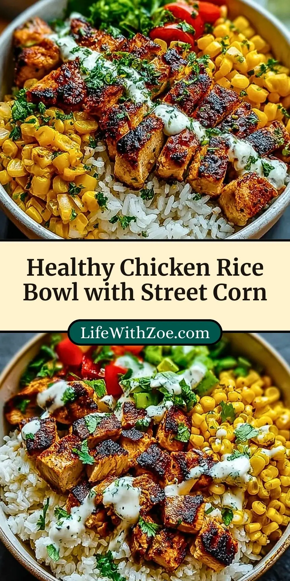 Healthy Chicken Rice Bowl with Street Corn (3)