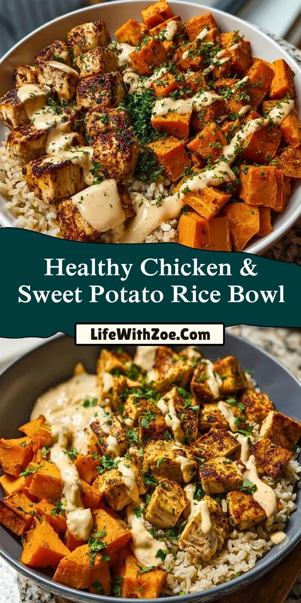 Healthy Chicken & Sweet Potato Rice Bowl (2)