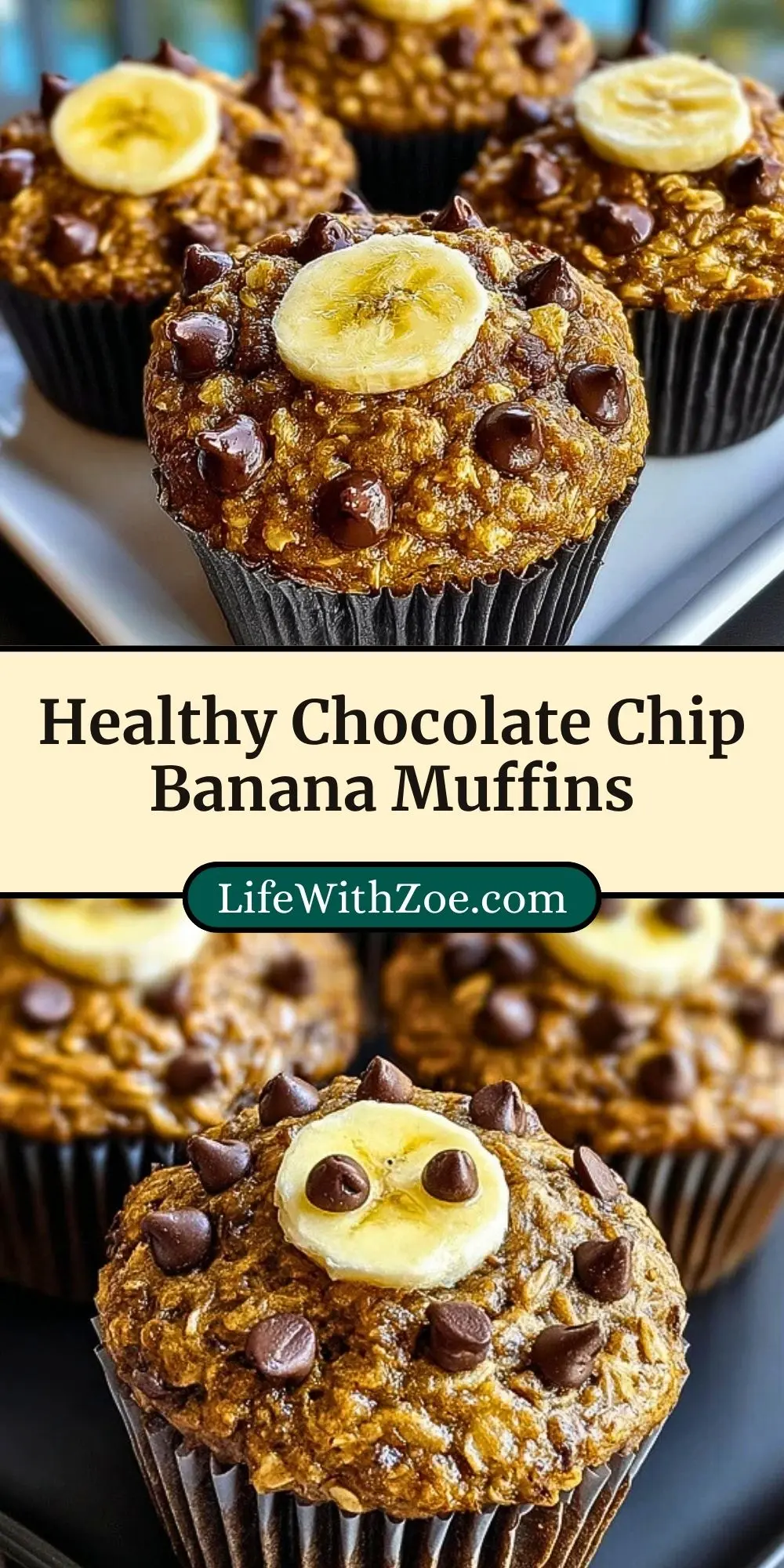 Healthy Chocolate Chip Banana Muffins (3)