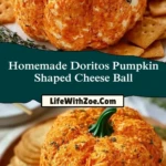 Homemade Doritos Pumpkin Shaped Cheese Ball (2)