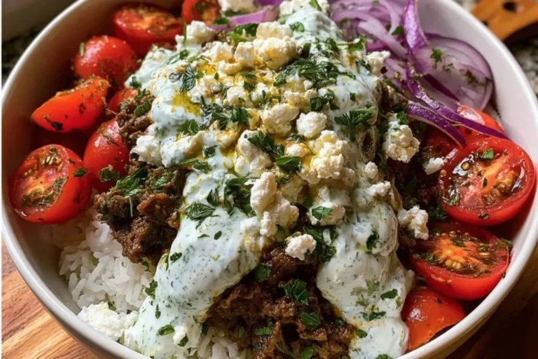 Lamb Gyro Bowls with Dreamy Creamy Sauce