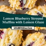 Lemon Blueberry Streusel Muffins with Lemon Glaze (2)